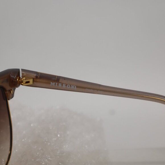 ❄ Vintage Missoni Tan Gold Sunglasses - Picture 7 of 8